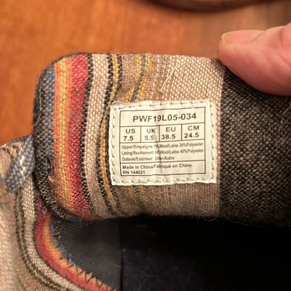 Pendleton Gray Wool Sneakers - 7.5 - Picture 3 of 6